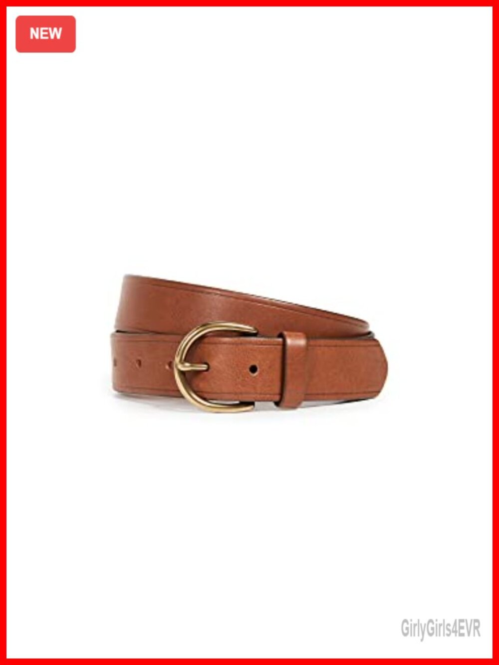 Madewell Perfect Leather Belt with Gold-tone Buckle 1.25in Width